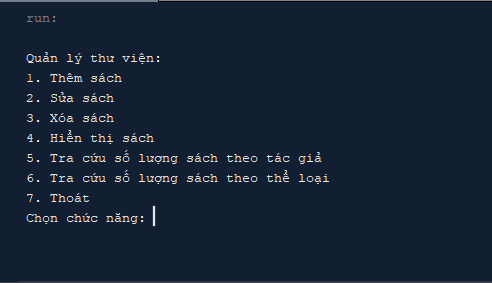 quản lý sách trong thư viện